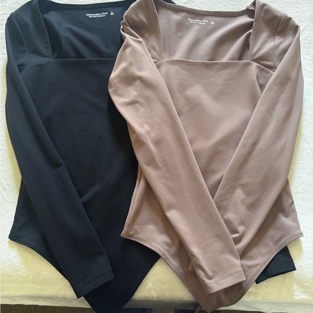 Abercrombie and fitch black and Taupe bodysuit